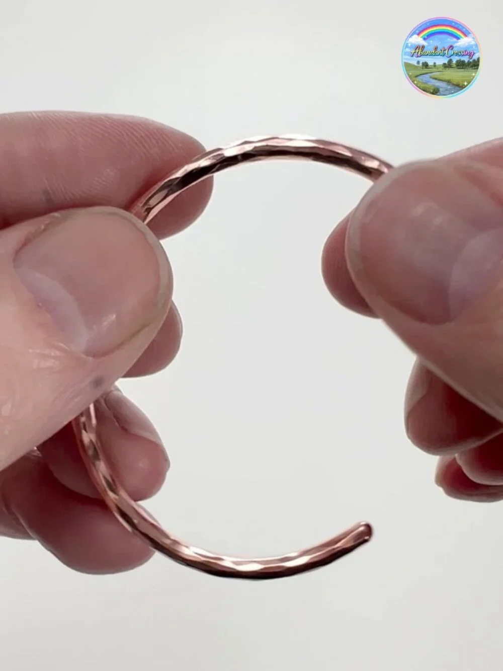 Handmade Hammered Copper Cuff Bracelet Solid Uncoated Adjustable